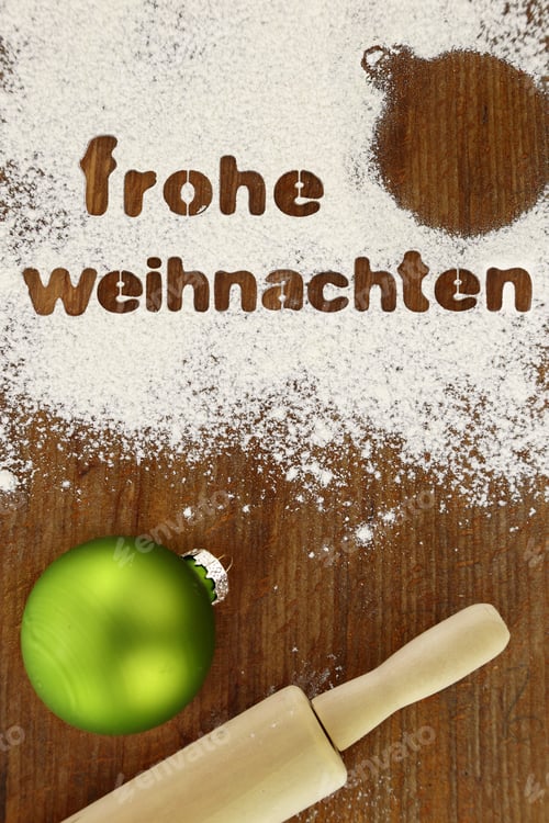 Preview: Frohe weihnachten baking preparation background