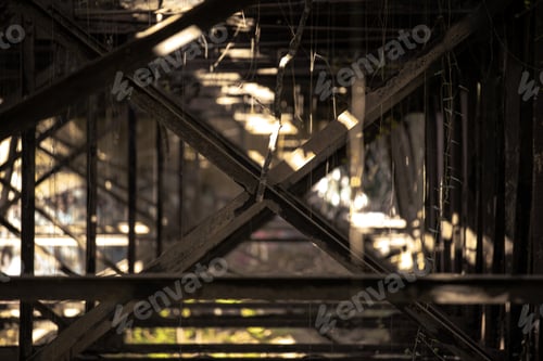 Preview: the train tracks are very long and long metal fenced in