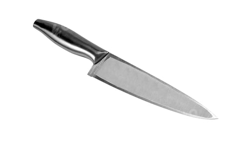 Preview: steel kitchen knives isolated on white
