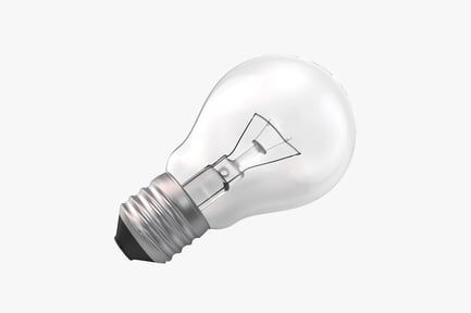 Preview: Incandescent light bulb with mounted bracket