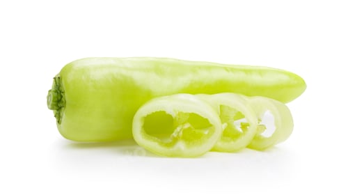 Preview: green peppers on white background