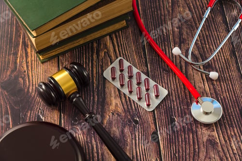 Preview: Gavel as a symbol of medical justice, applied by doctor judges, trend in 2020.