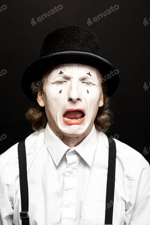 Preview: Pantomime on the black background