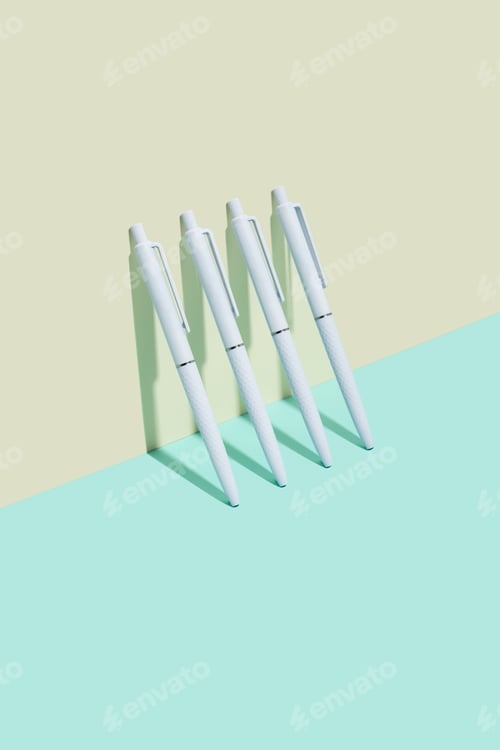 Preview: School and office supplies on isometric diagonal projection background