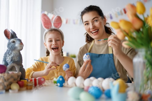 Preview: family preparing for Easter