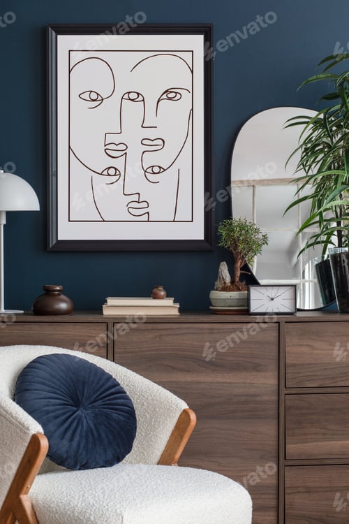 Preview: Modern living room interior composition