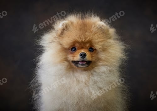 Preview: portrait of pomeranian spitz puppy