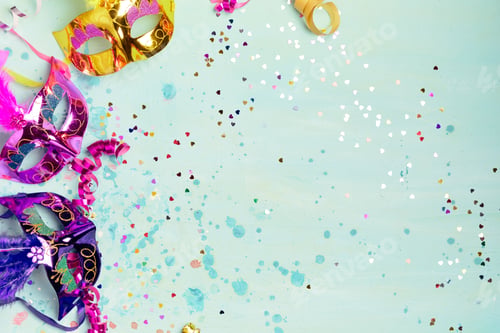 Preview: Party concept background with carnival masks