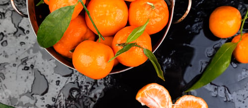 Preview: Banner of Tangerines background. Delicious and beautiful Citrus.