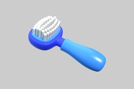 Aperçu: Brosse à poils pour animaux de compagnie bleu clair