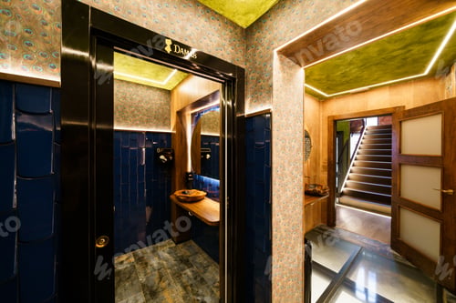 Preview: Interior of a bathroom in a luxury restaurant