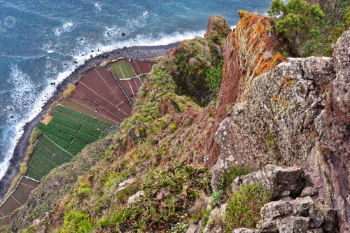 Preview: Cabo Girao, breath taking aerial view on the island of Madeira in the Atlantic Ocean,