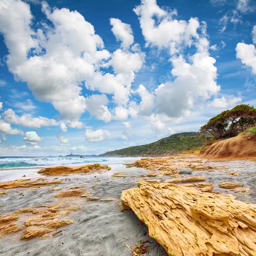 Preview: Fabulous view of beach near Capo Carbonara lighthouse.