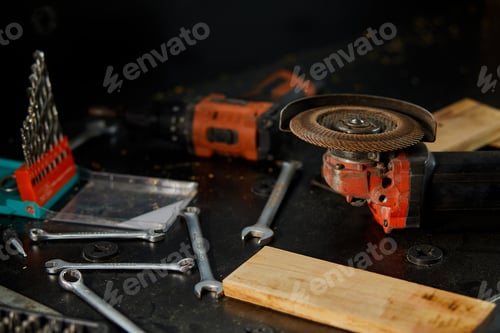 Preview: Close up of grinder machine is working, rotation.