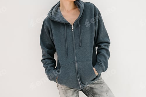 Preview: Model wearing a hoodie