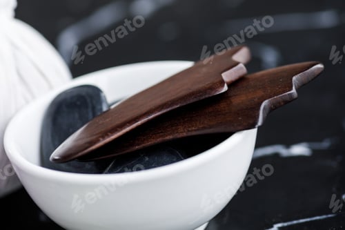 Preview: Wooden scraper tool for Gua Sha massage