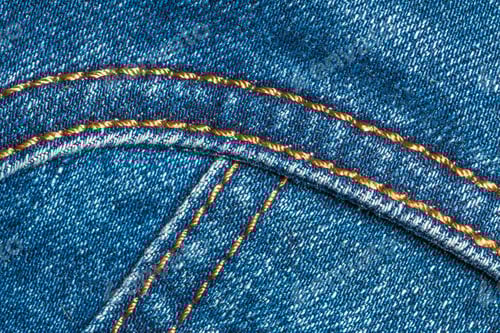Preview: Detail of blue jeans close up