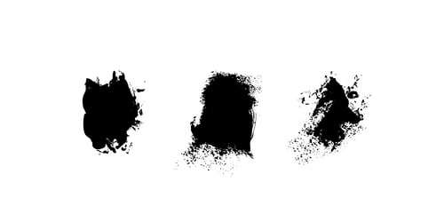 Preview: black abstract paint brush print splash isolated f