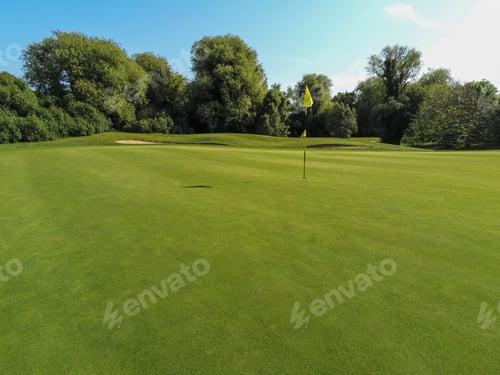Preview: Aerial view of a golf court in Beloura, Sintra, Portugal