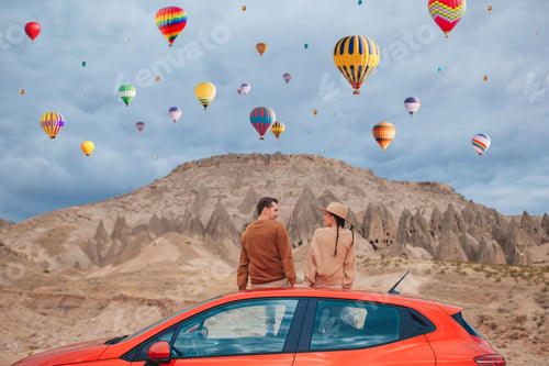 Preview: Happy couple on summer car vacation