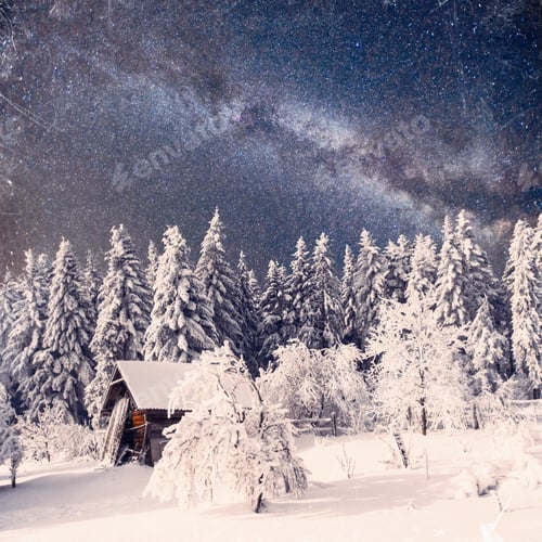 Preview: enchanting winter tale. Vintage effect