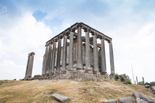 Preview: Aizonai antic city ruins with Zeus temple. Aizanoi ancient city in Cavdarhisar, Kutahya, Turkey.