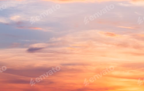 Preview: colorful dramatic sky with cloud at sunset