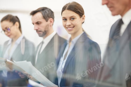 Preview: Business People Standing in Row