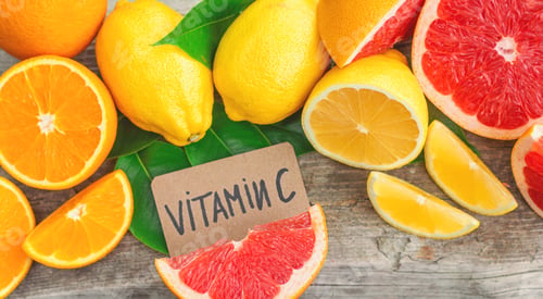 Preview: vitamin c and citrus. Selective focus.