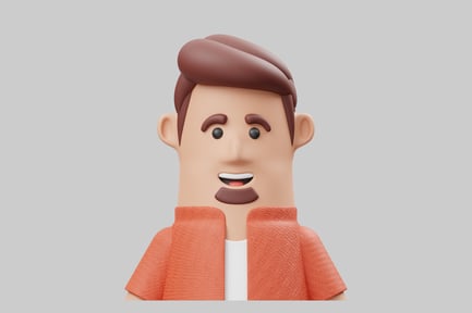 Preview: Cartoon man with goatee avatar