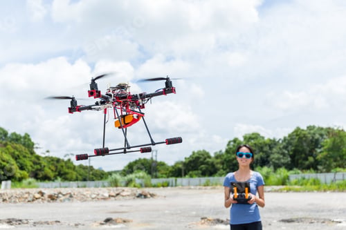 Preview: Woman flying drone