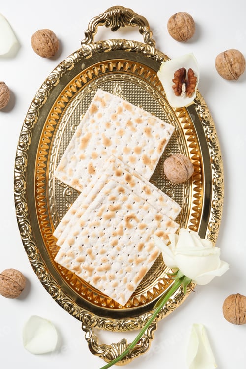 Preview: Concept of jewish Passover holiday, top view
