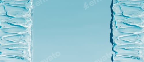 Preview: texture gel serum on blue background with place for advertising text