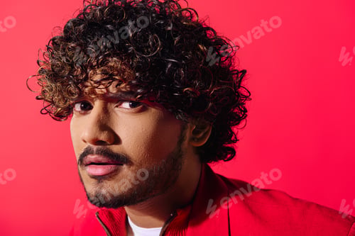 Preview: Whimsical Portrait of a Curly-Haired Individual