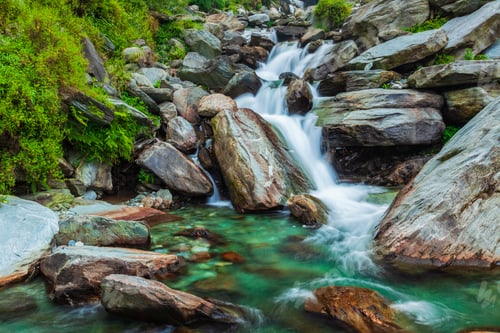 Preview: Bhagsu waterfall. Bhagsu, Himachal Pradesh, India