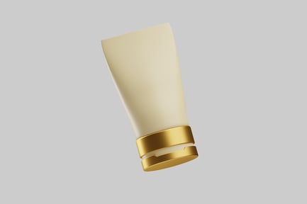 Preview: Cosmetic cream tube golden accent