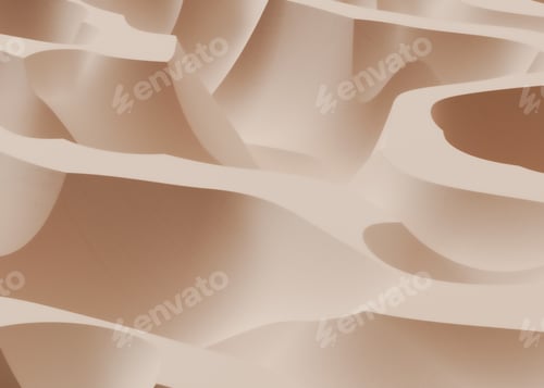 Preview: Elegant abstract beige waves resembling soft sand dunes, ideal for minimalist design themes,