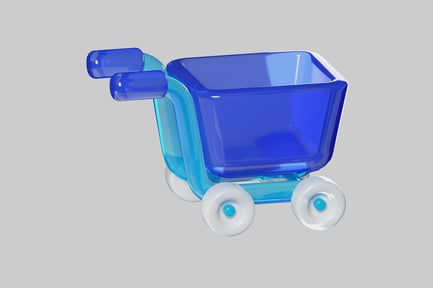 Preview: Blue shopping cart toy