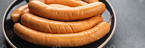 Preview: soy sausages vegetable protein seitan meatless wheat vegetarian or vegan snack ready to eat