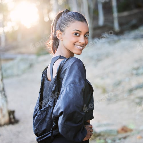 Preview: If theres a next level, Ill find it. Portrait of a young woman working out in nature.