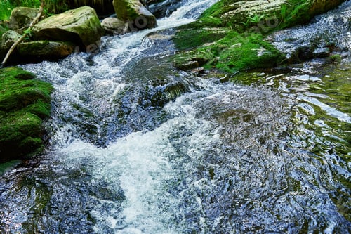 Preview: Fast mountain river with cascades in Karpacz, Poland