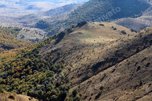 Preview: Aerial shot of mountain landscape.mountain peak and landscape