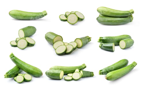 Preview: zucchini isolated on white background