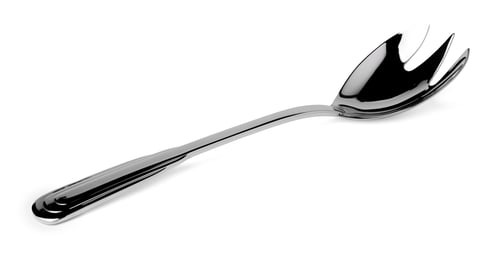 Preview: Metal steel spoon isolated on white background