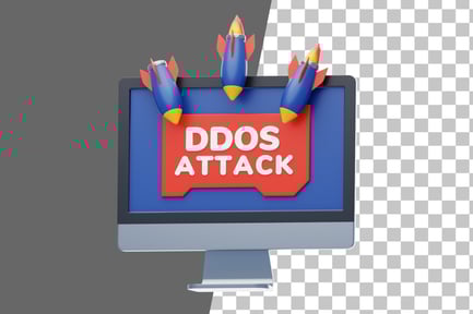 Preview: DDoS Attack 3D Icon