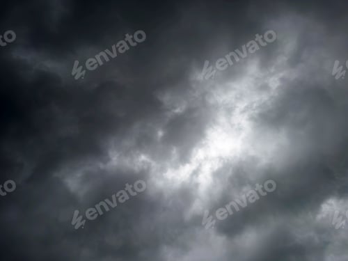 Preview: Photographic documentation of black storm clouds