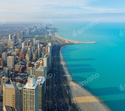 Preview: Chicago City and Michigan Lake, Chicago, illinois, USA