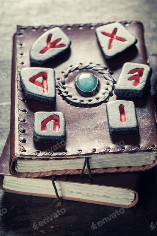 Preview: Magic runic divination by stones based on futhark alphabet