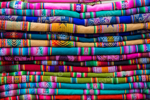 Preview: Background of colored fabrics from Indian ethnic market