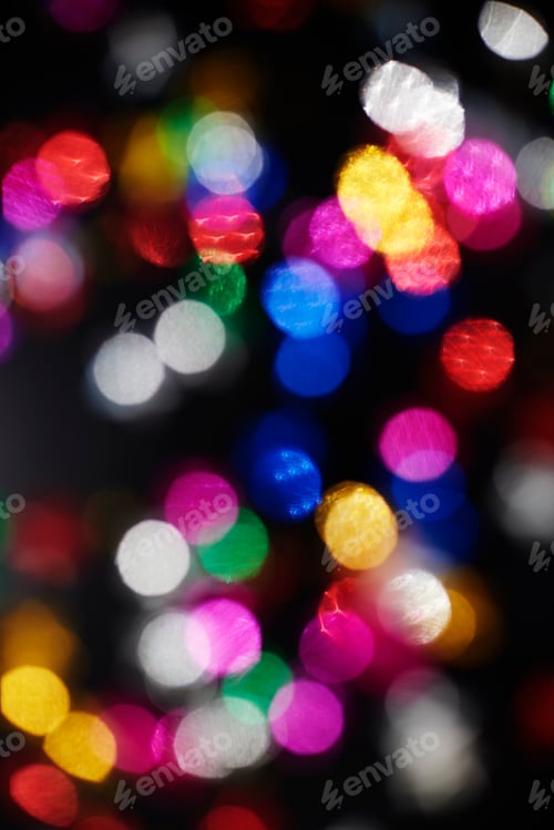 Preview: Defocused view of New Years lights